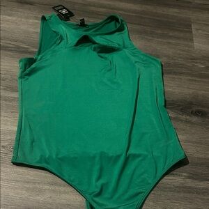 Express Green Sleeveless Bodysuit